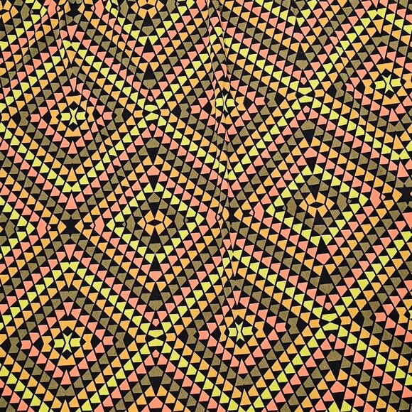 Bob Mackie Wearable Art Dress M Geometric Print Black Top 3/4 Sleeve Midi Retro - Picture 4 of 9